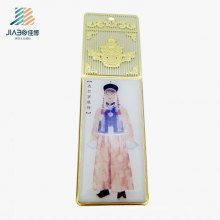 High Quality Brass Stamping Print Promotional Custom Bookmark for Gift